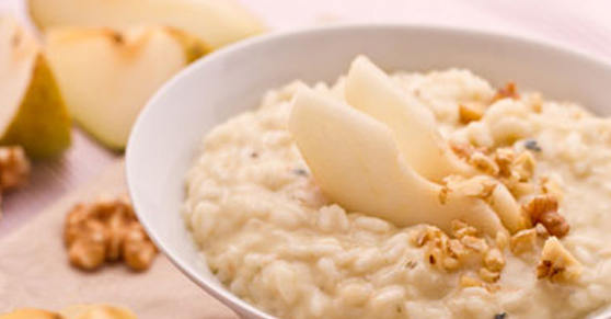 Risotto con gorgonzola, pere e noci - Gorgonzola, pear and walnut risotto